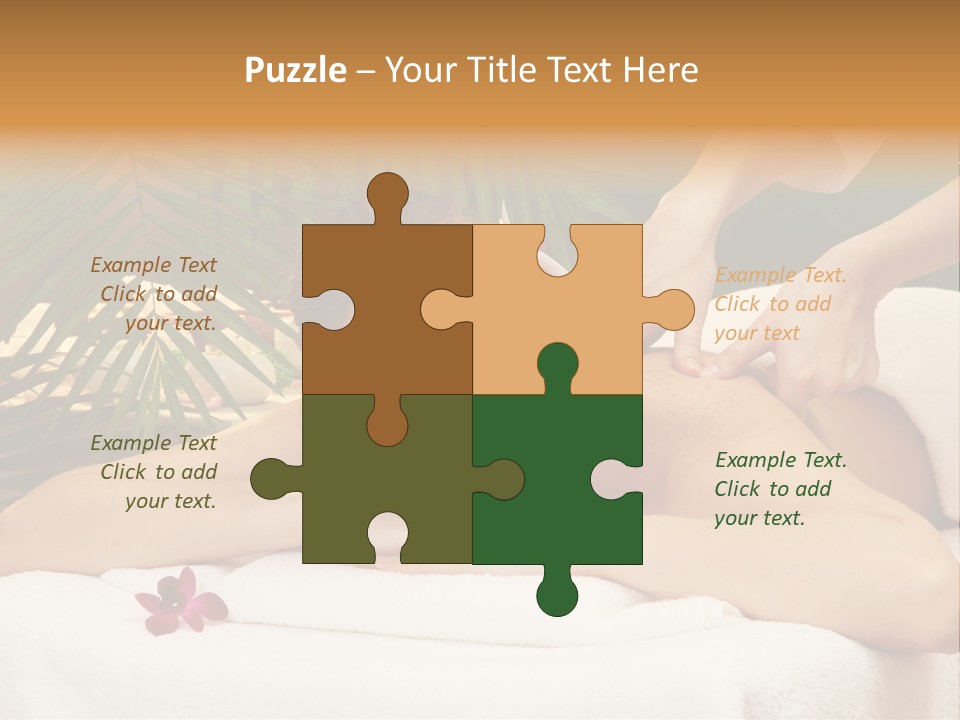 Leaves Towel Enjoy PowerPoint Template