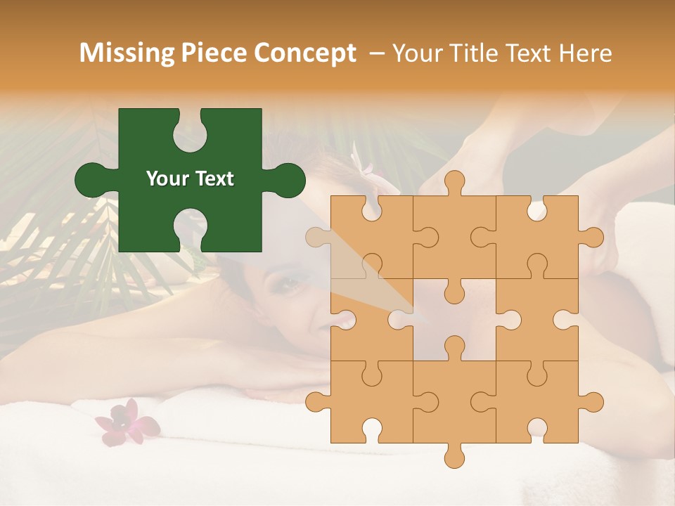 Leaves Towel Enjoy PowerPoint Template