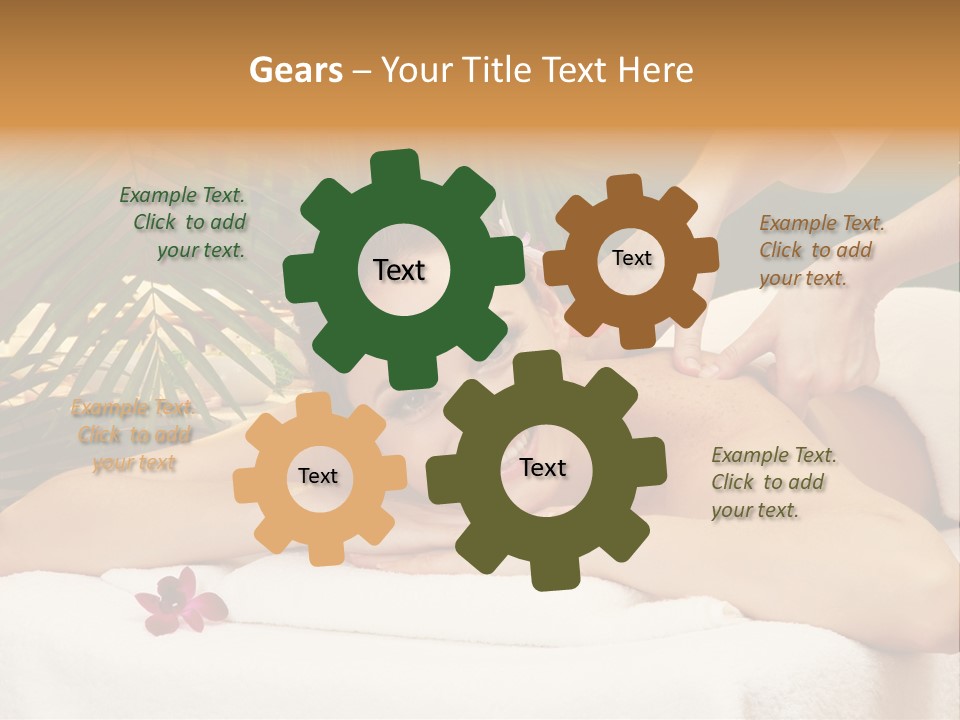 Leaves Towel Enjoy PowerPoint Template