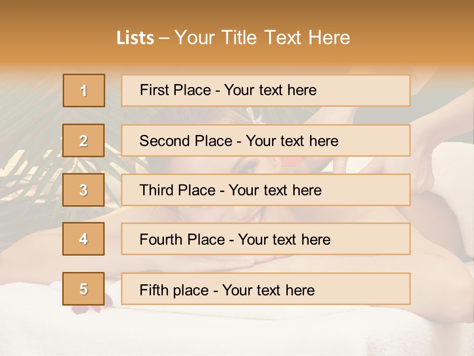 Leaves Towel Enjoy PowerPoint Template