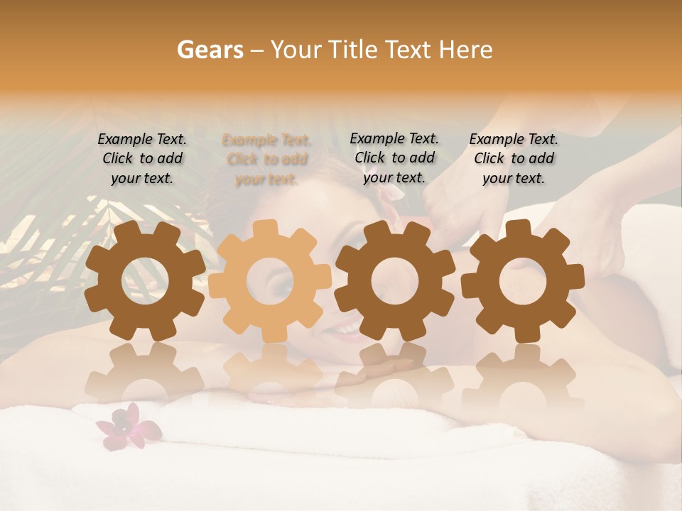 Leaves Towel Enjoy PowerPoint Template