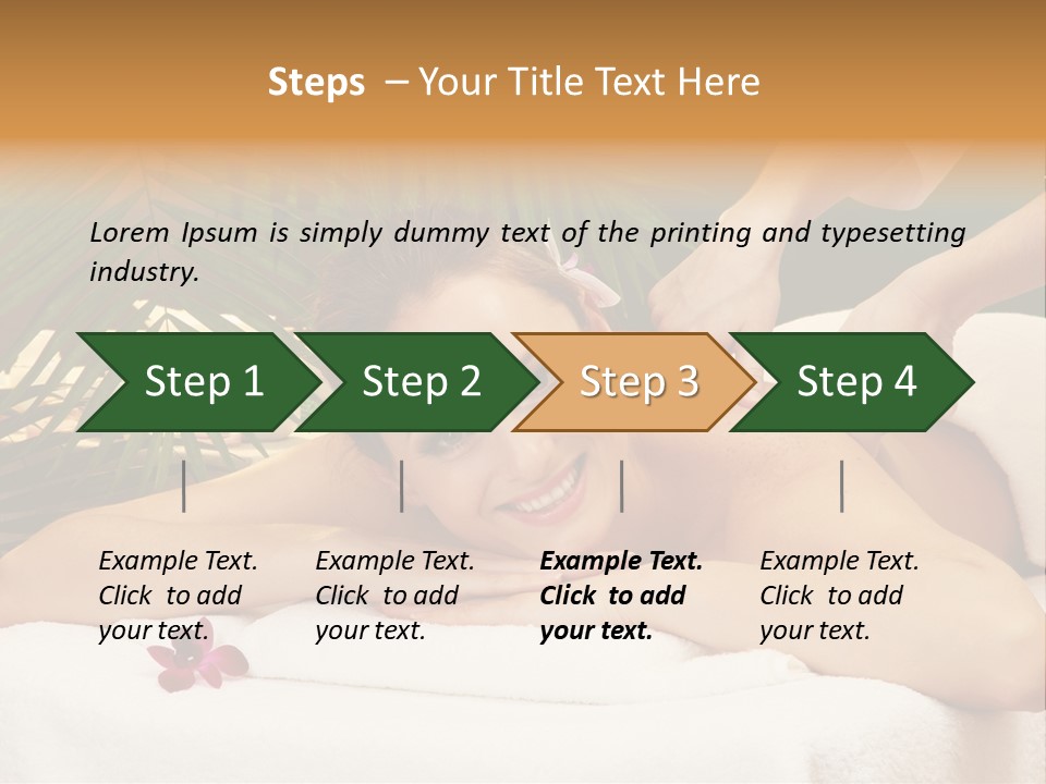 Leaves Towel Enjoy PowerPoint Template