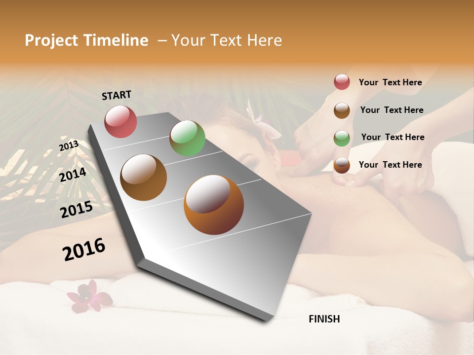 Leaves Towel Enjoy PowerPoint Template