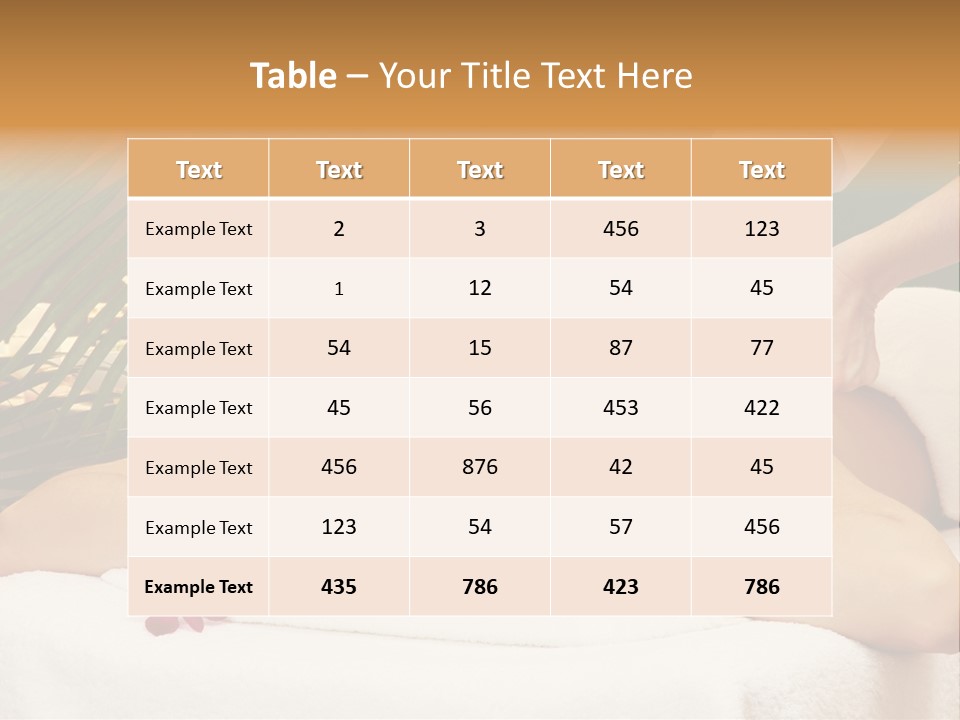 Leaves Towel Enjoy PowerPoint Template