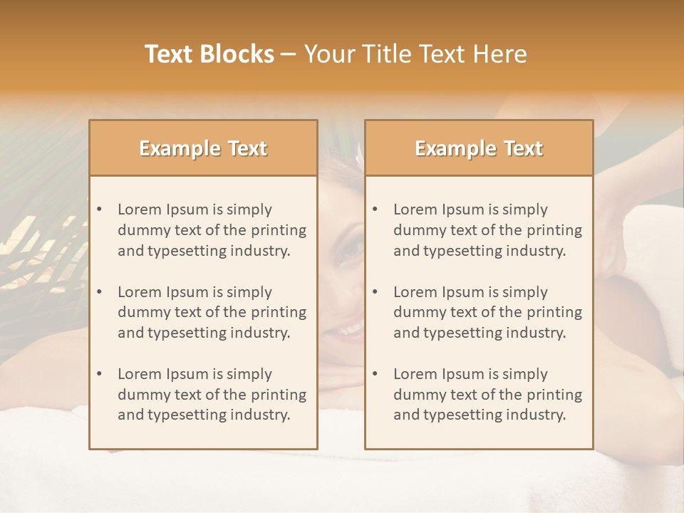 Leaves Towel Enjoy PowerPoint Template