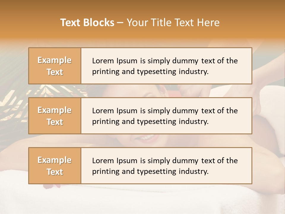 Leaves Towel Enjoy PowerPoint Template