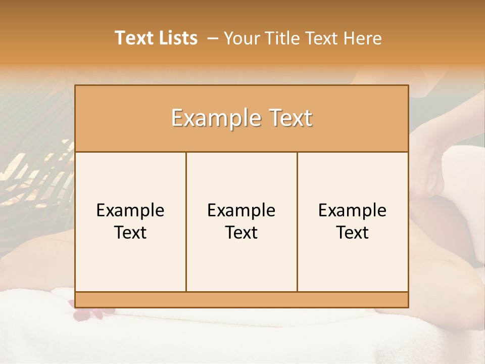 Leaves Towel Enjoy PowerPoint Template