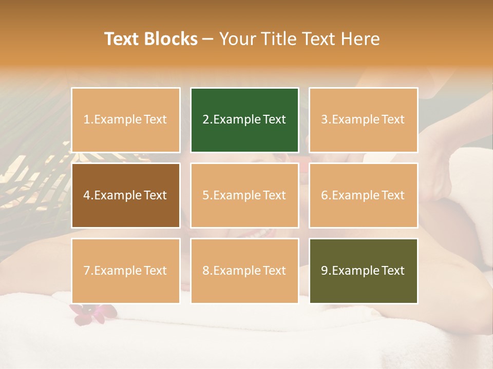 Leaves Towel Enjoy PowerPoint Template