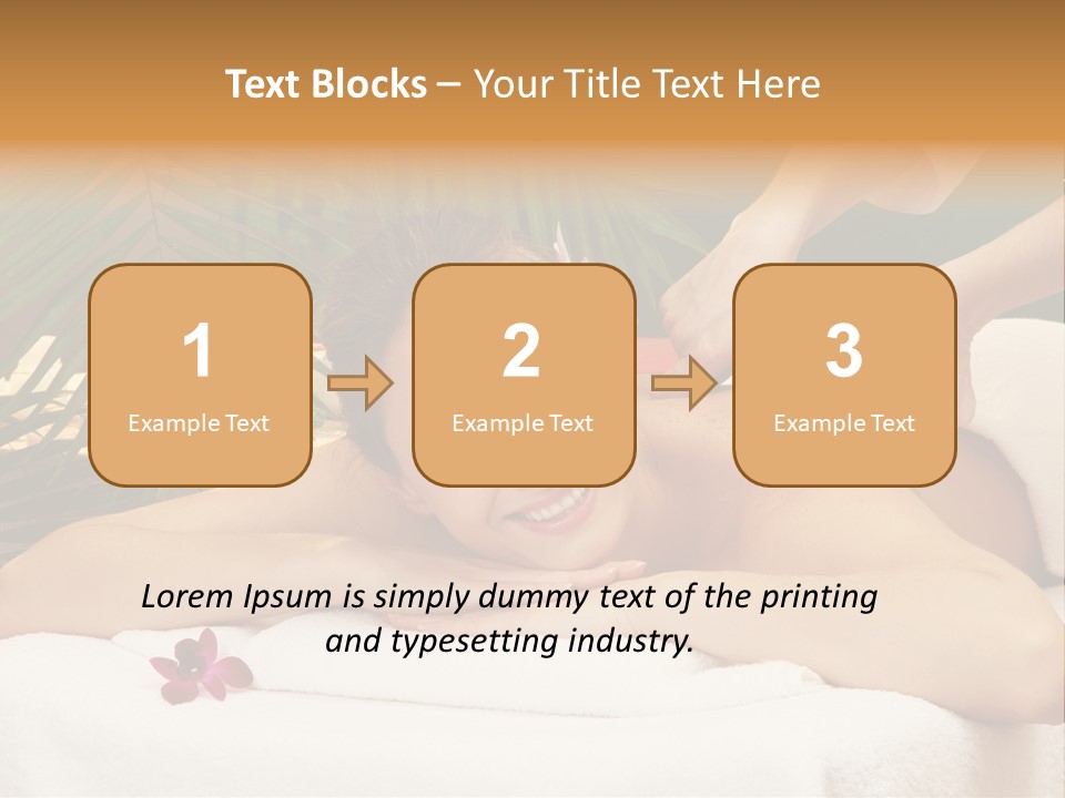 Leaves Towel Enjoy PowerPoint Template