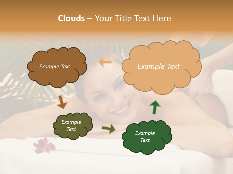 Leaves Towel Enjoy PowerPoint Template