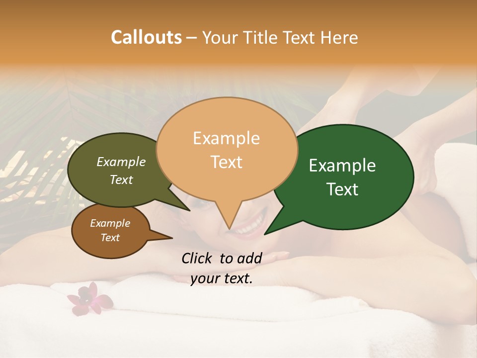 Leaves Towel Enjoy PowerPoint Template