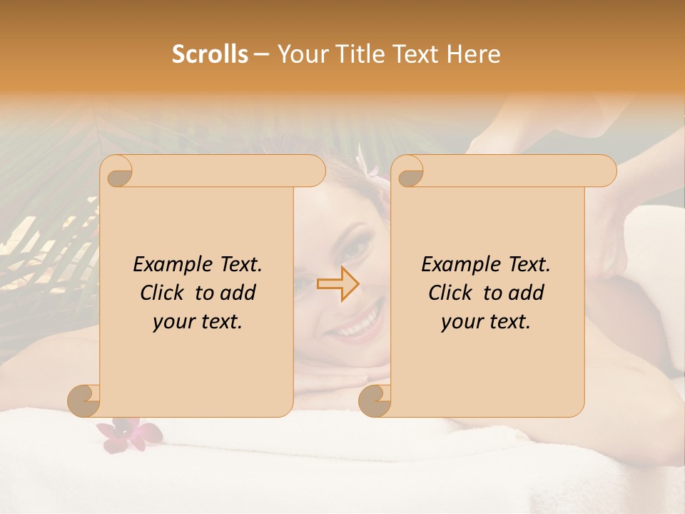 Leaves Towel Enjoy PowerPoint Template