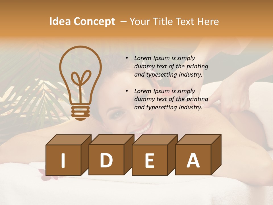 Leaves Towel Enjoy PowerPoint Template