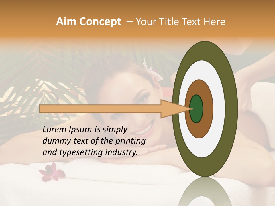 Leaves Towel Enjoy PowerPoint Template