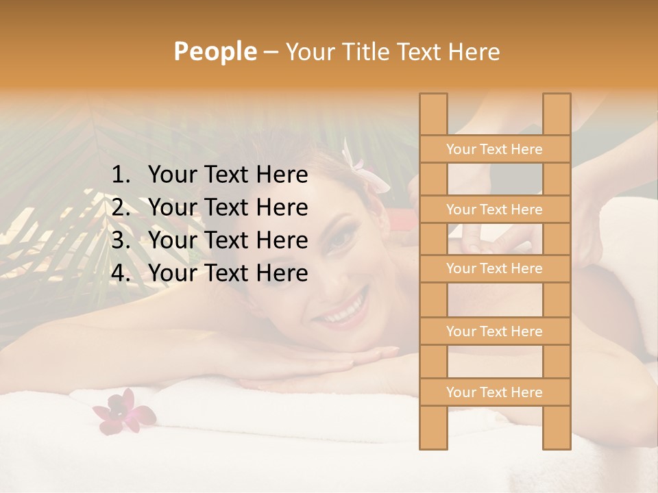 Leaves Towel Enjoy PowerPoint Template