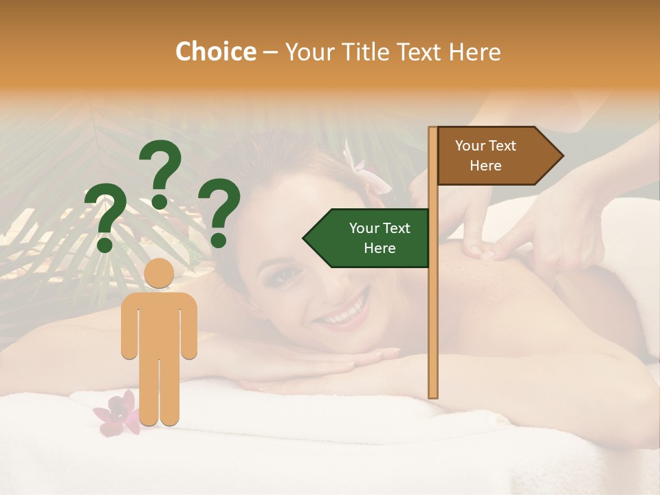 Leaves Towel Enjoy PowerPoint Template