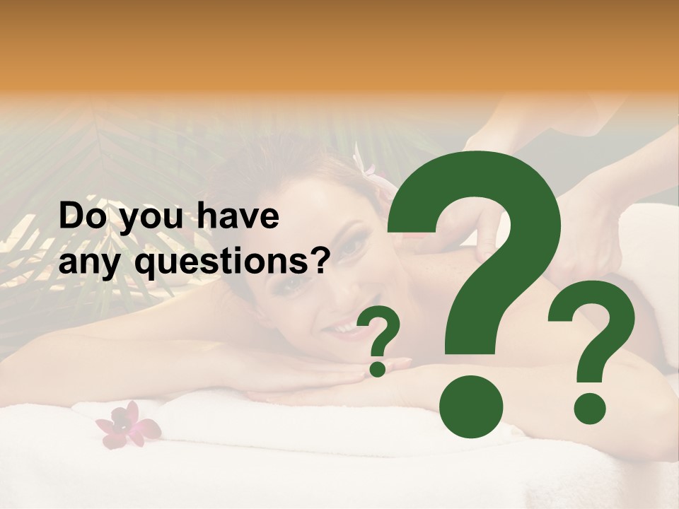 Leaves Towel Enjoy PowerPoint Template