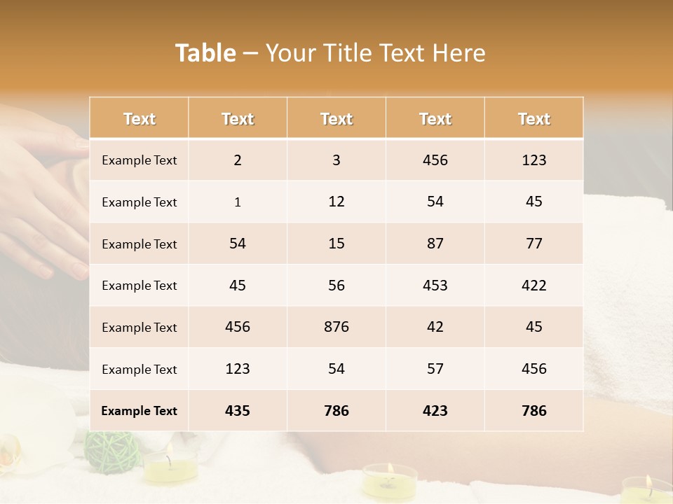 One Massage Body PowerPoint Template