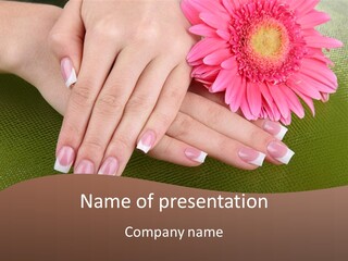 Fresh Delicate Manicure PowerPoint Template