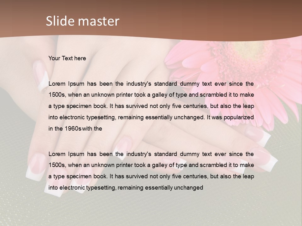 Fresh Delicate Manicure PowerPoint Template