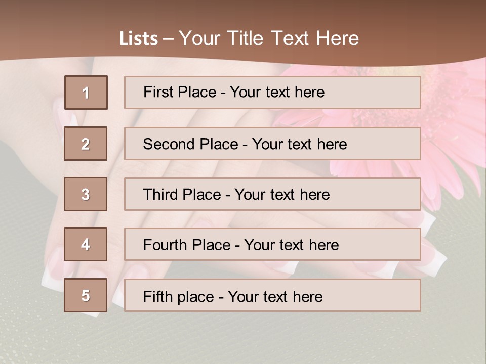 Fresh Delicate Manicure PowerPoint Template