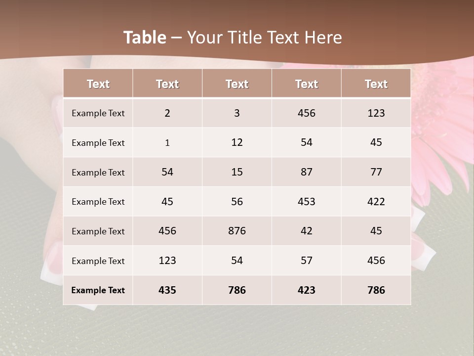 Fresh Delicate Manicure PowerPoint Template