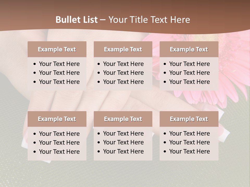 Fresh Delicate Manicure PowerPoint Template