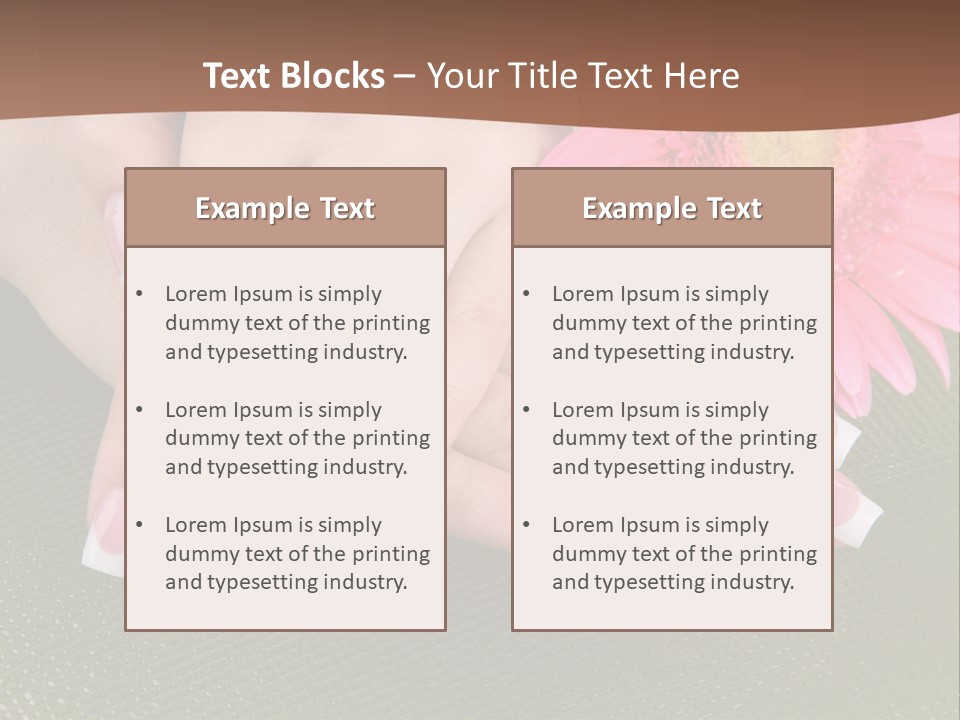 Fresh Delicate Manicure PowerPoint Template