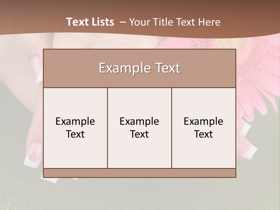 Fresh Delicate Manicure PowerPoint Template