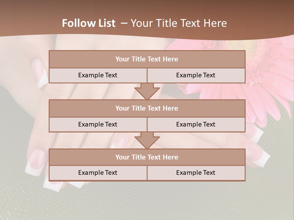 Fresh Delicate Manicure PowerPoint Template