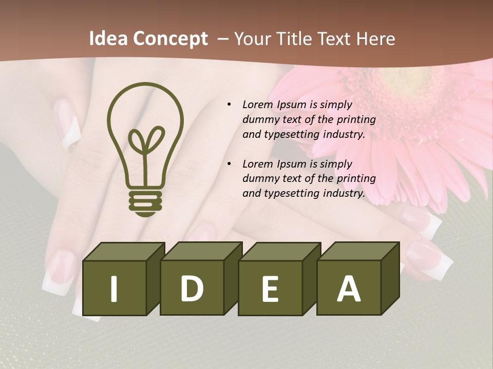 Fresh Delicate Manicure PowerPoint Template