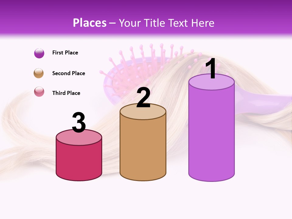 Texture Hairstyle Pink PowerPoint Template