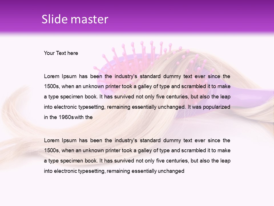 Texture Hairstyle Pink PowerPoint Template