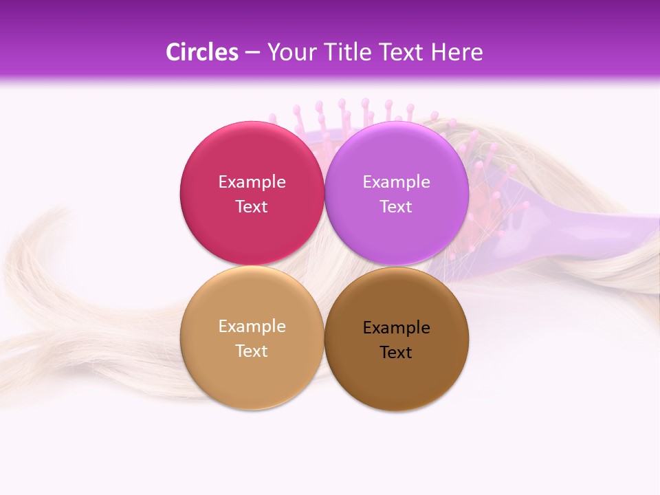 Texture Hairstyle Pink PowerPoint Template