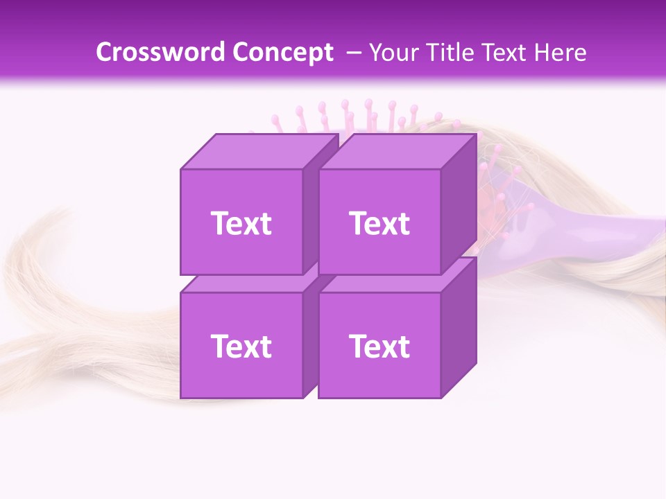 Texture Hairstyle Pink PowerPoint Template