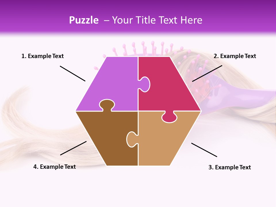 Texture Hairstyle Pink PowerPoint Template