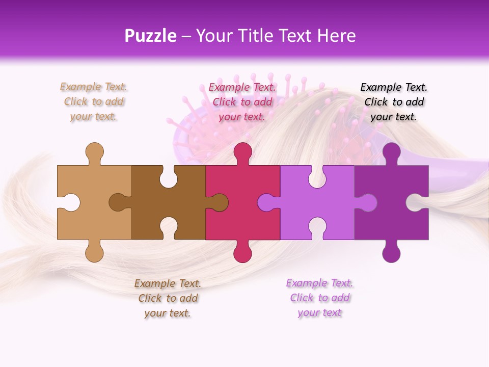 Texture Hairstyle Pink PowerPoint Template