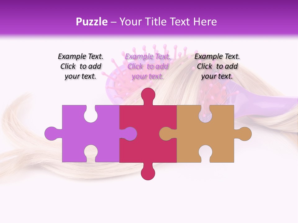 Texture Hairstyle Pink PowerPoint Template