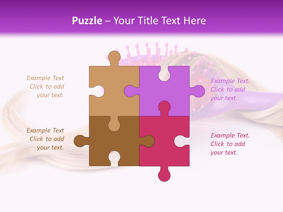 Texture Hairstyle Pink PowerPoint Template