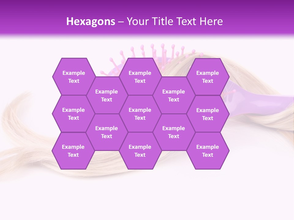 Texture Hairstyle Pink PowerPoint Template