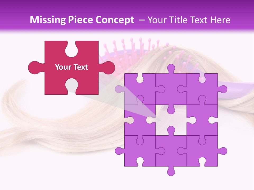 Texture Hairstyle Pink PowerPoint Template