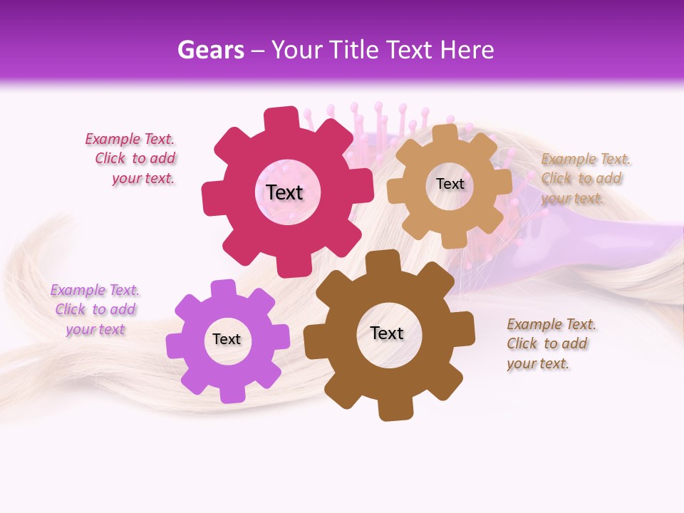 Texture Hairstyle Pink PowerPoint Template