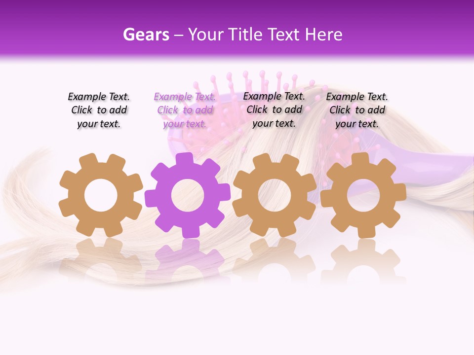 Texture Hairstyle Pink PowerPoint Template