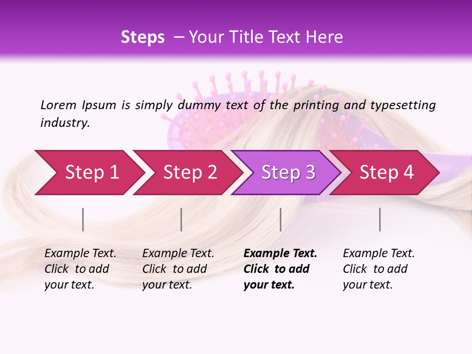Texture Hairstyle Pink PowerPoint Template