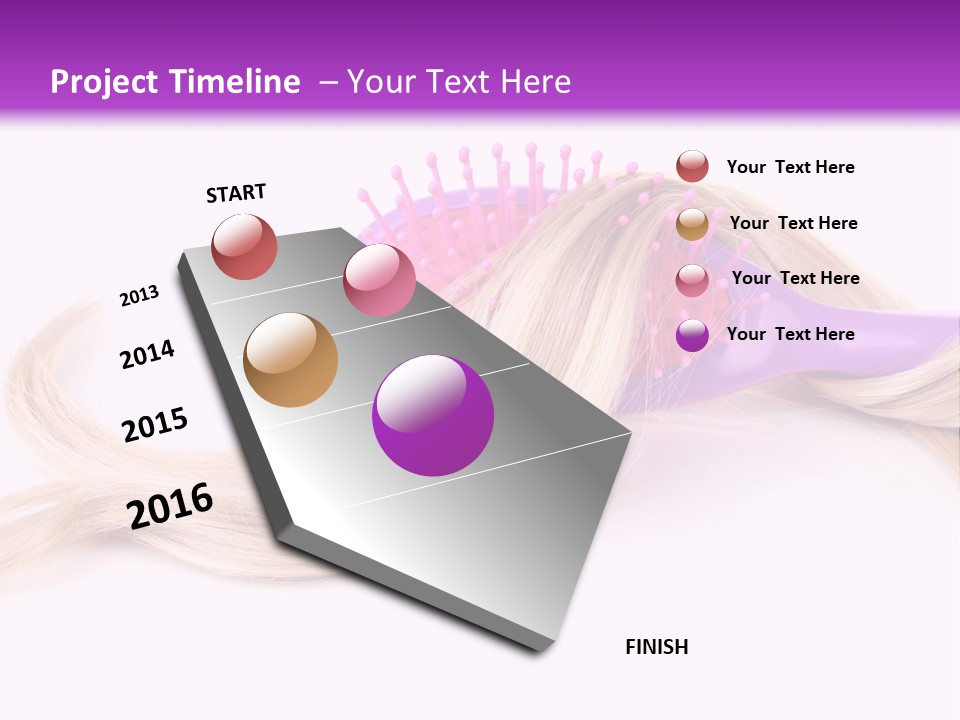 Texture Hairstyle Pink PowerPoint Template