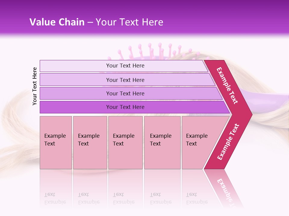 Texture Hairstyle Pink PowerPoint Template