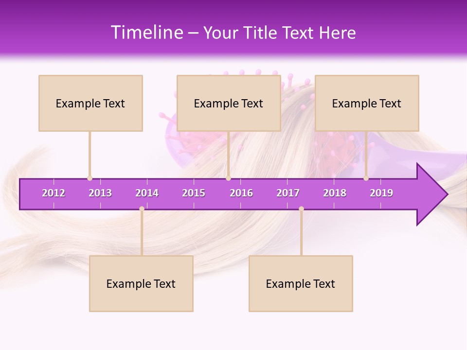 Texture Hairstyle Pink PowerPoint Template