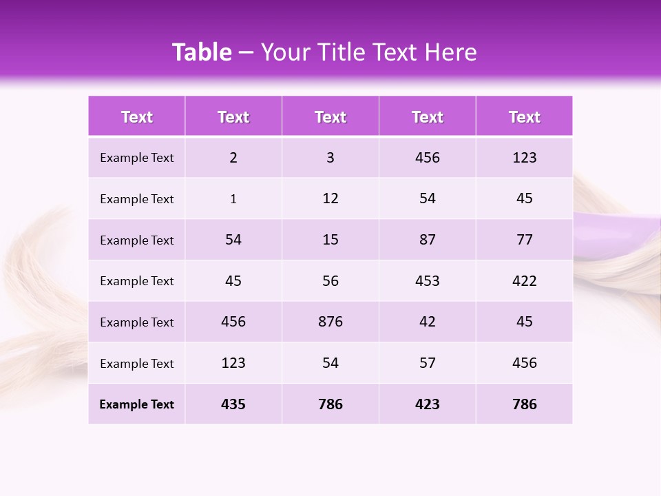 Texture Hairstyle Pink PowerPoint Template