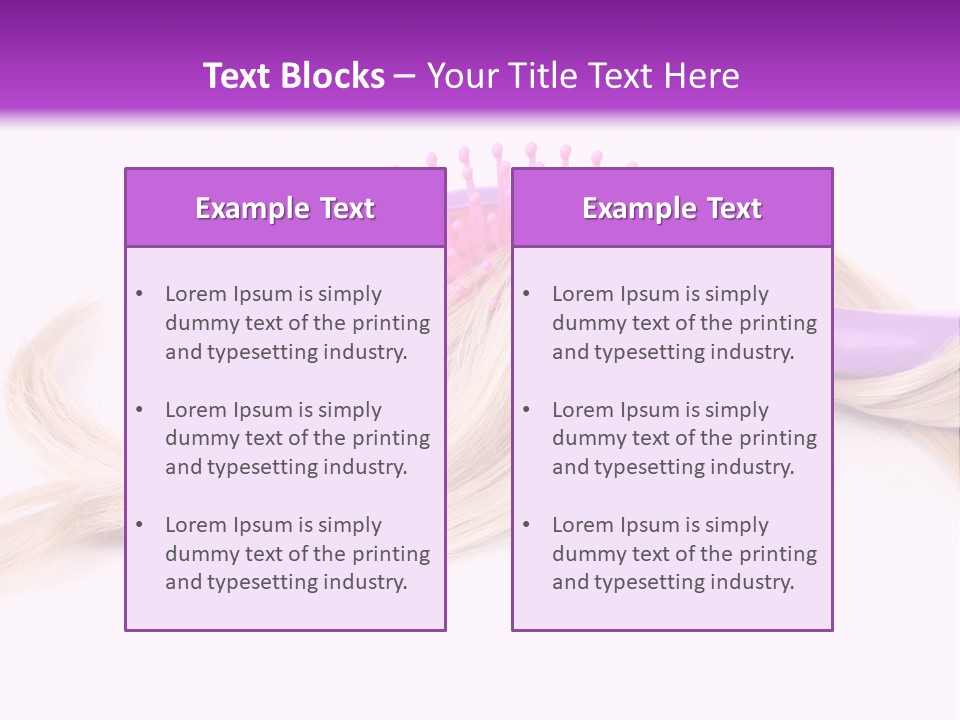 Texture Hairstyle Pink PowerPoint Template