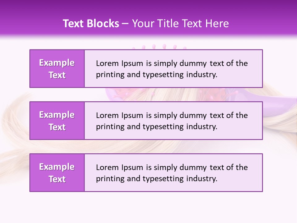 Texture Hairstyle Pink PowerPoint Template